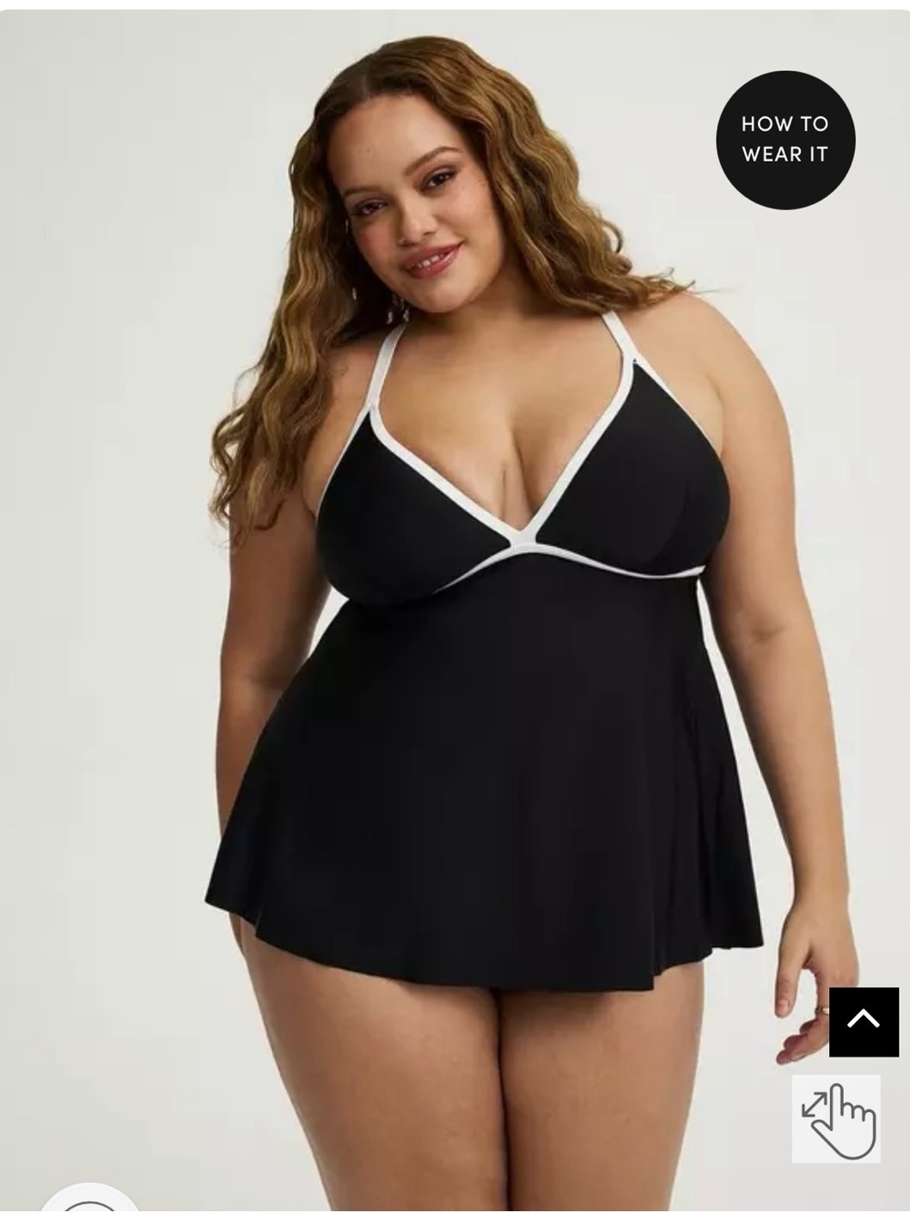 New! Set! Torrid sz 3 Black White Trim Tankini Bottoms 3X Swim Suit Bathing